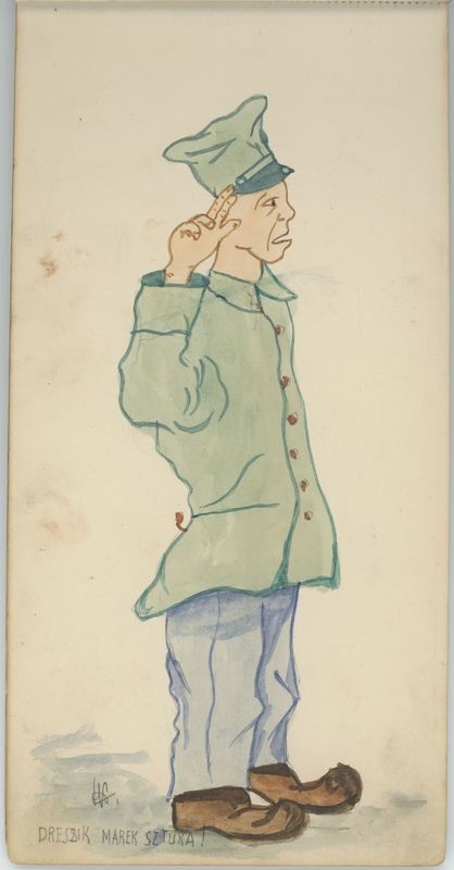 Album rysunkowy z obozu jenieckiego w Szczypiornie