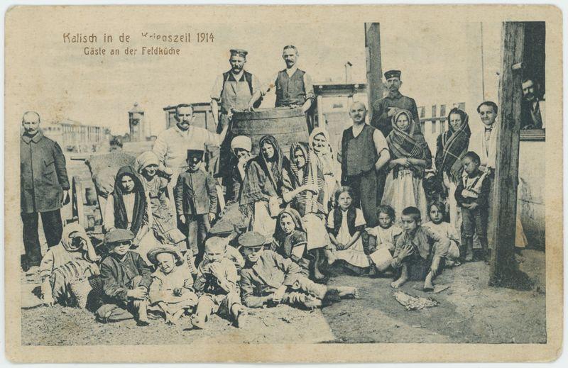 Gaste an der Feldkuche, Kalisch in de Krieaszeit 1914