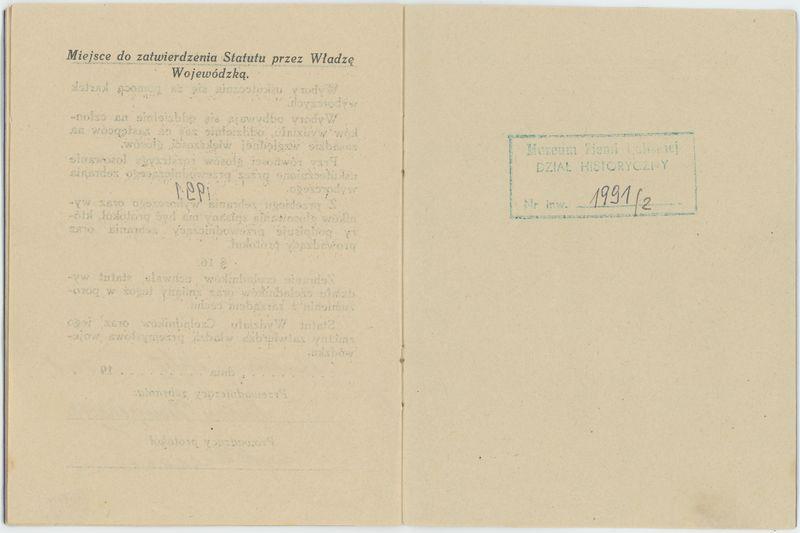 Statut Wydziału Czeladników przy cechu Mistrzów Kowali w Kaliszu