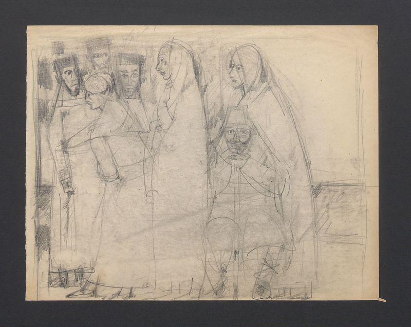 Szkic siedmiu postaci