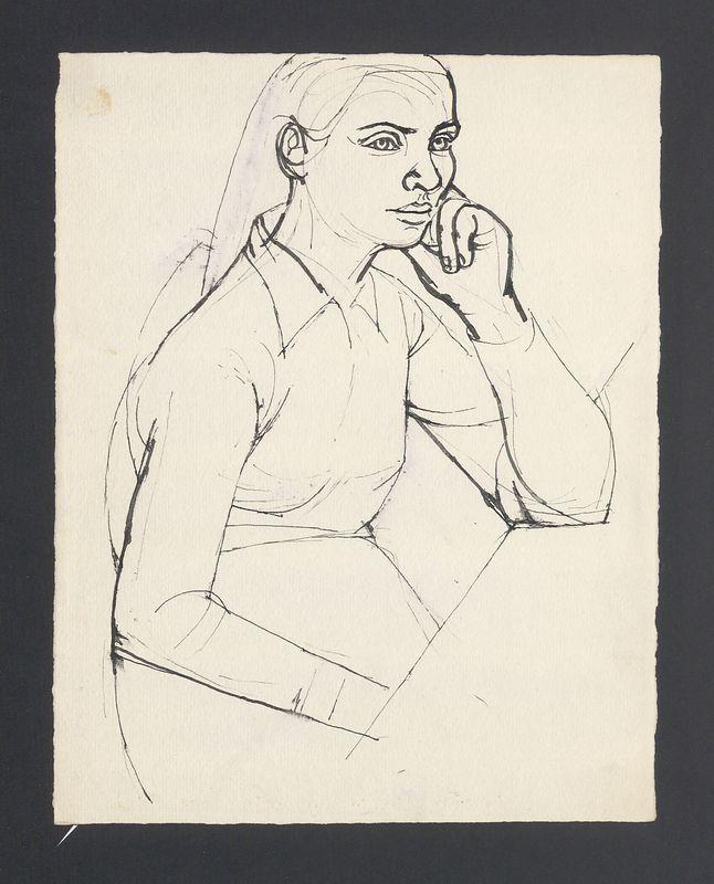 Dziewczyna przy stole