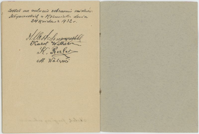 Statut Korporacji Młynarzy w Koźminku