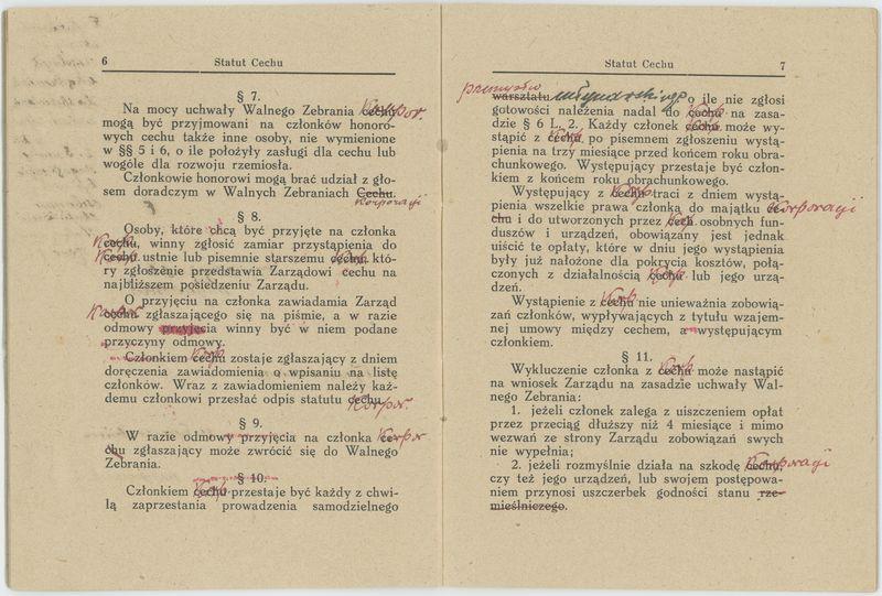 Statut Korporacji Młynarzy w Koźminku