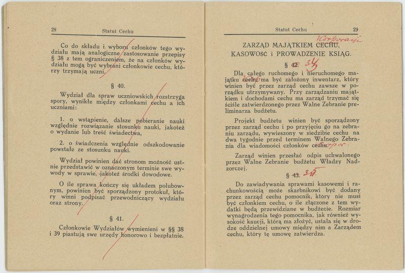 Statut Korporacji Młynarzy w Koźminku