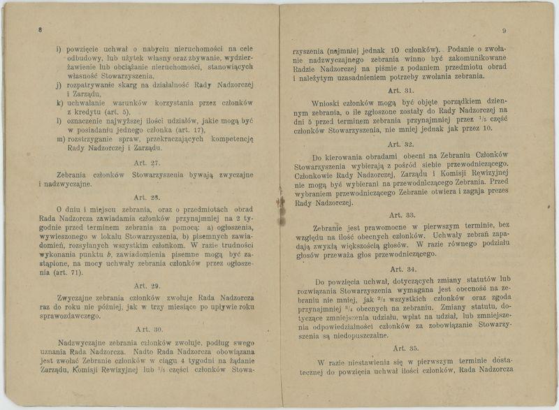 Statut Stowarzyszenia Budowlanego w Kaliszu