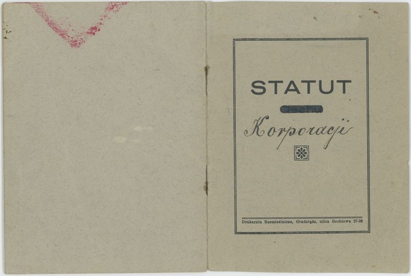 Statut Korporacji Młynarzy w Koźminku