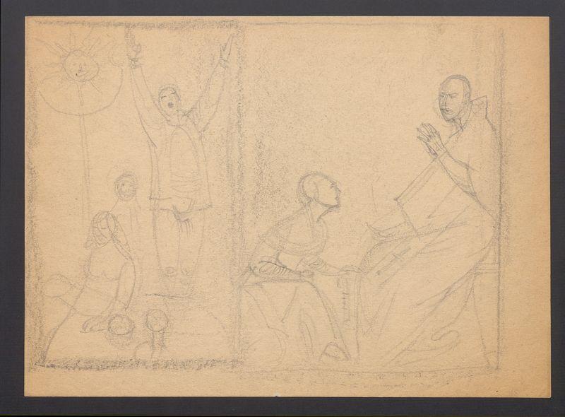 Sześć szkiców postaci