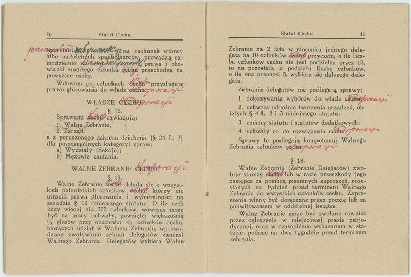 Statut Korporacji Młynarzy w Koźminku