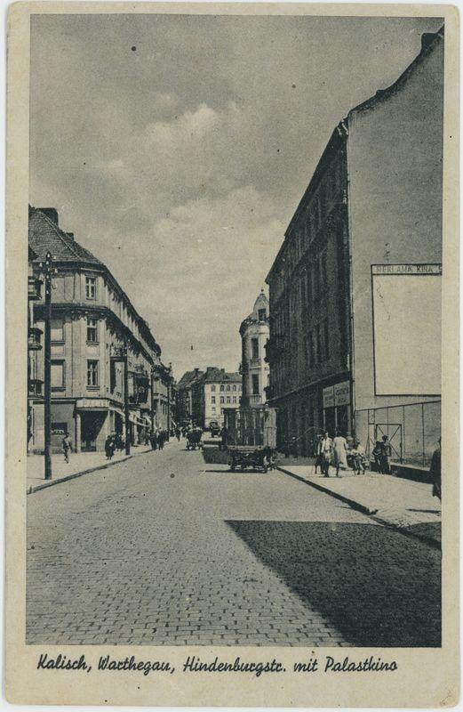 Hindenburgstr. mit Palastkino, Warthegau, Kalisz