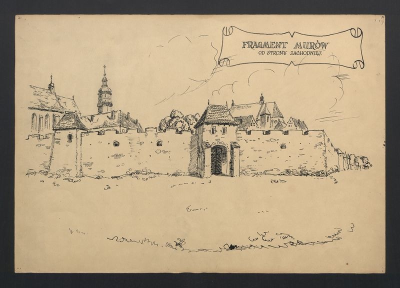 Fragment murów miejskich w Kaliszu od strony zachodniej (próba rekonstrukcji)