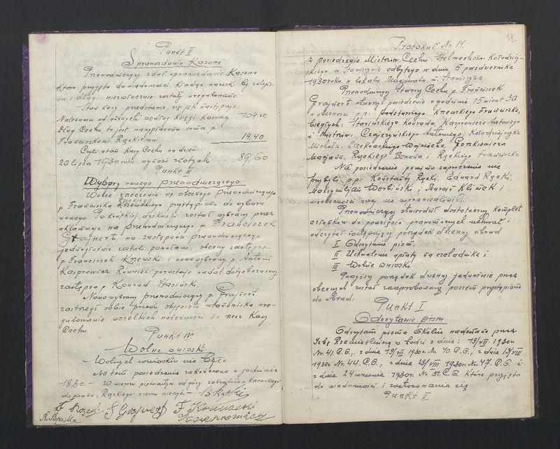 Księga protokołów ogólnego zebrania Cechu Stelmachowskiego w Stawiszynie