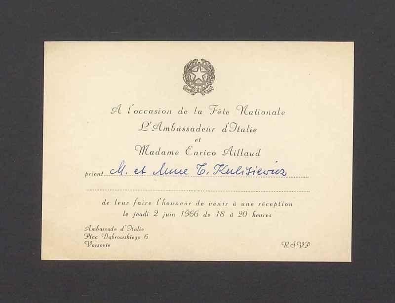 L'Ambassadeur d'Italie et Madame Enrico Aillaud