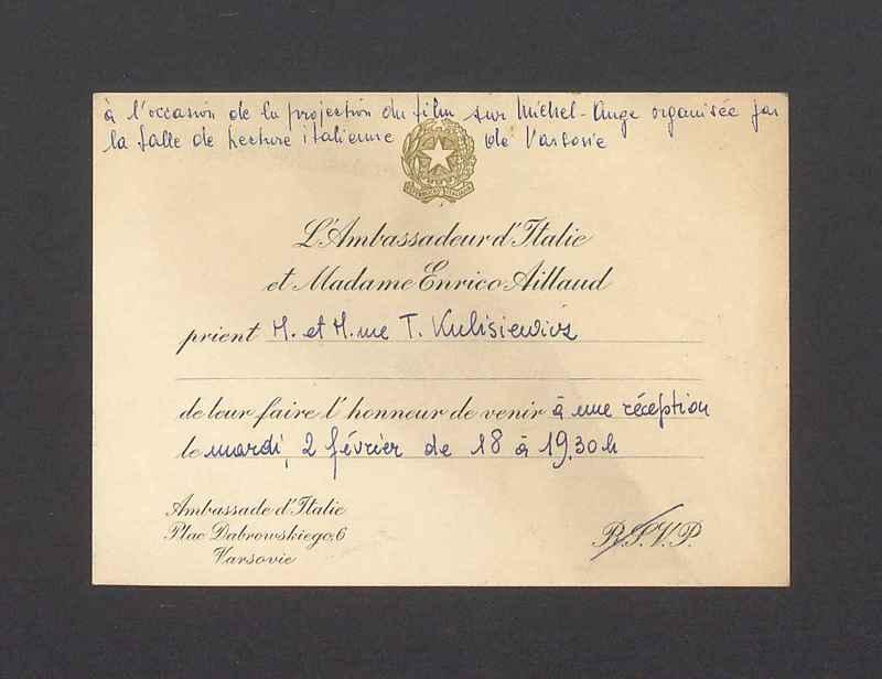 L'Ambassadeur d'Italie et Madame Enrico Aillaud