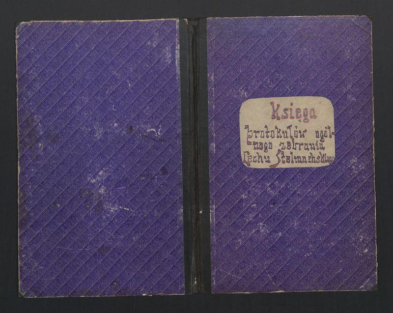 Księga protokołów ogólnego zebrania Cechu Stelmachowskiego w Stawiszynie
