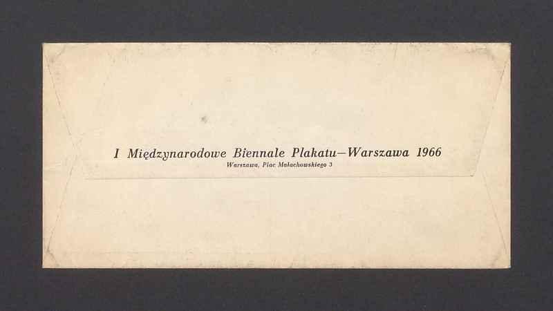 Koperta, I Międzynarodowe Biennale Plakatu - Warszawa 1966