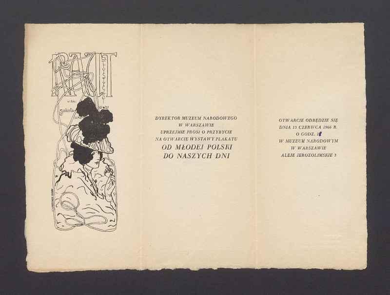 Zaproszenie na otwarcie wystawy plakatu "Od Młodej Polski do naszych dni"