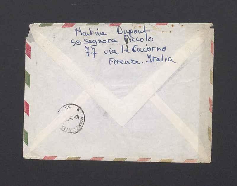 Koperta, adr. Monsieur et Madame Tadeusz Kulisiewicz