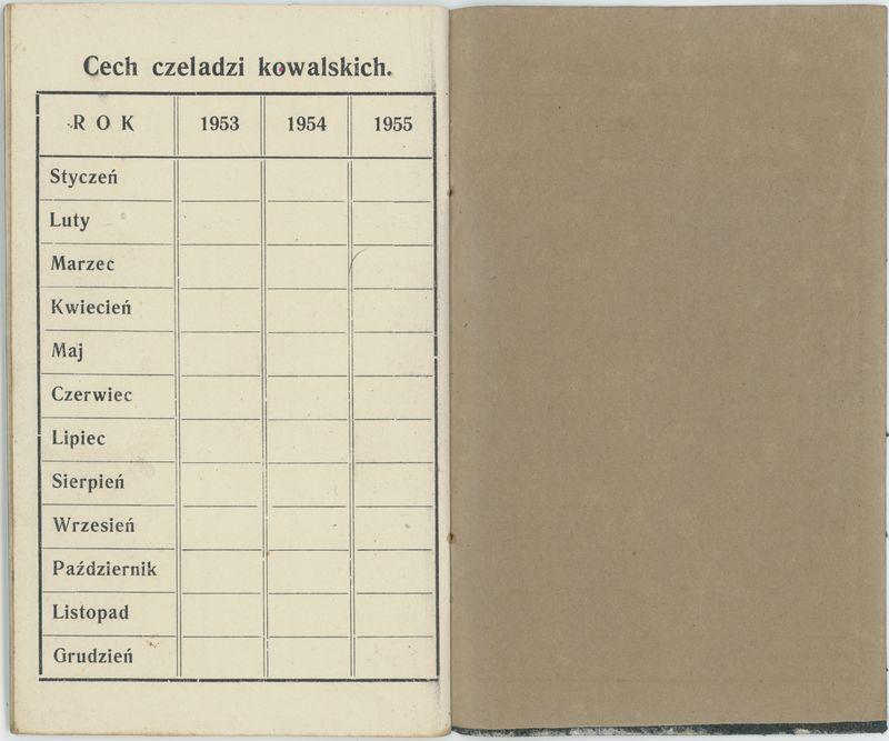 Książeczka składek cechu kowalskiego