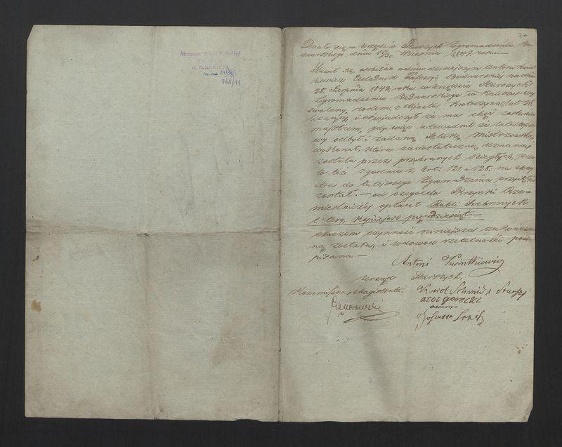 Dokument dotyczący Cechu Bednarzy