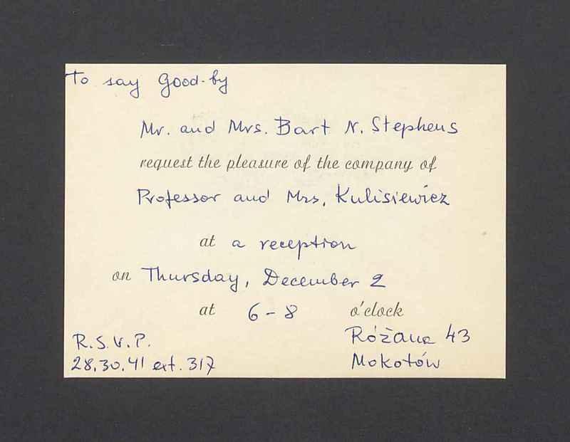 Mr. and Mrs. Bart N. Stephens [...]