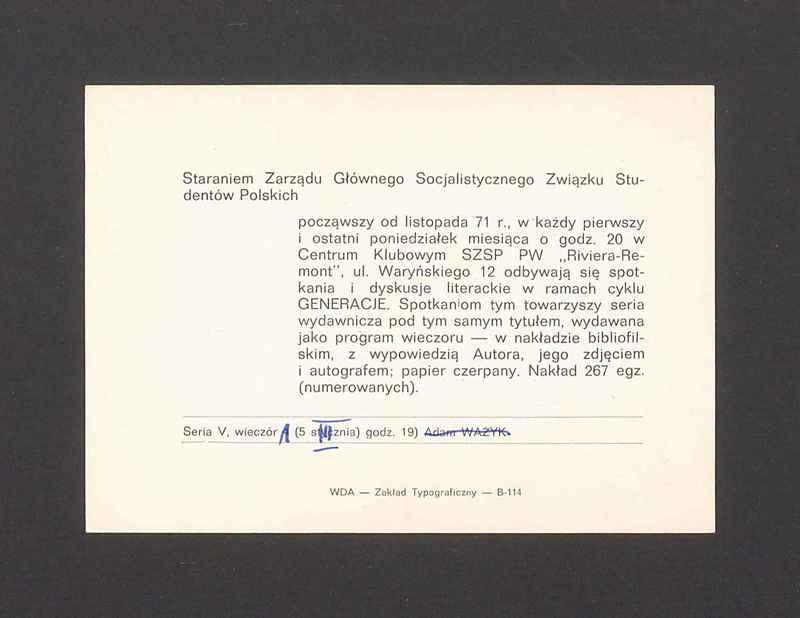 Informacja o spotkaniu z Tomaszem Hołujem