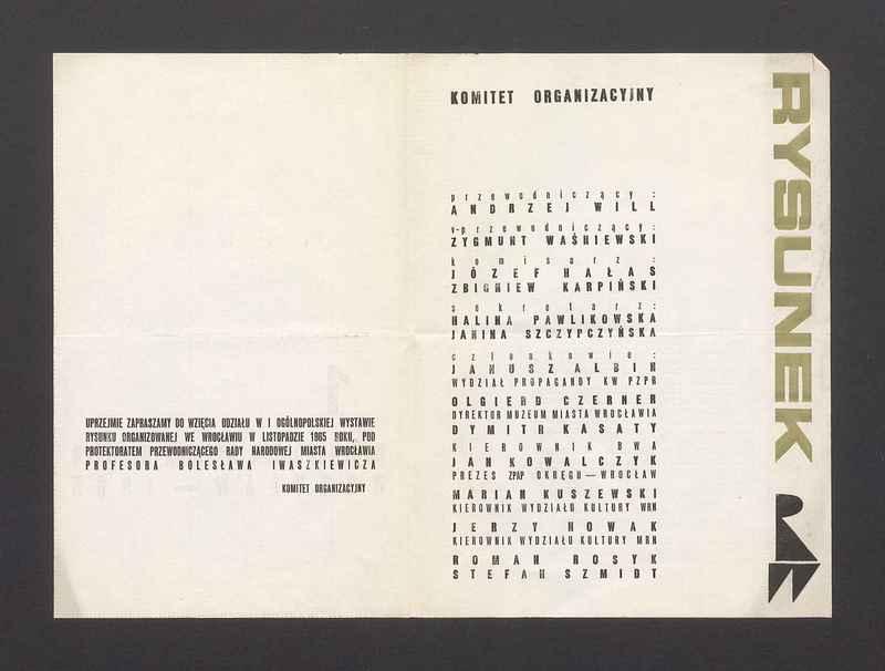 Zaproszenie do wzięcia udziału w I Ogólnopolskiej Wystawie Rysunku