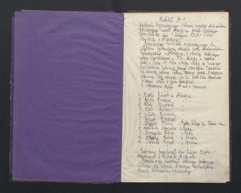 Księga protokołów ogólnego zebrania Cechu Stelmachowskiego w Stawiszynie