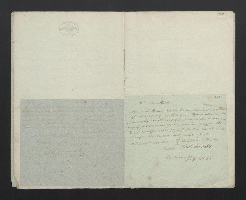 Rachunek Przychodów i Rozchodu Skrzynki Zgromadzenia Bednarskiego Okręgu i Miasta Stawiszyna za rok 1846