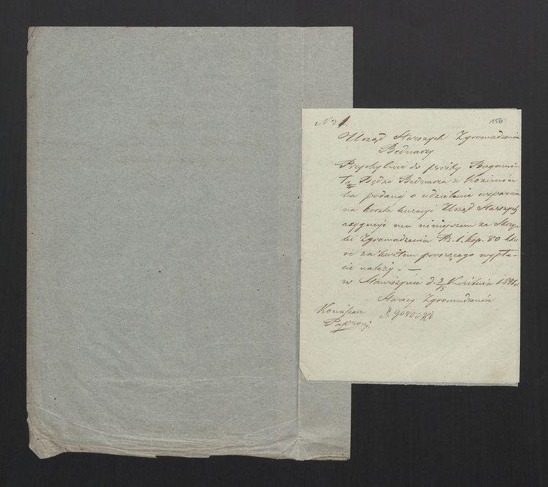 Wykaz Rezultatu Rachunku Skrzynki Rzemieślniczej Zgromadzenia Bednarskiego Okręgu i Miasta Stawiszyna za r. 1851