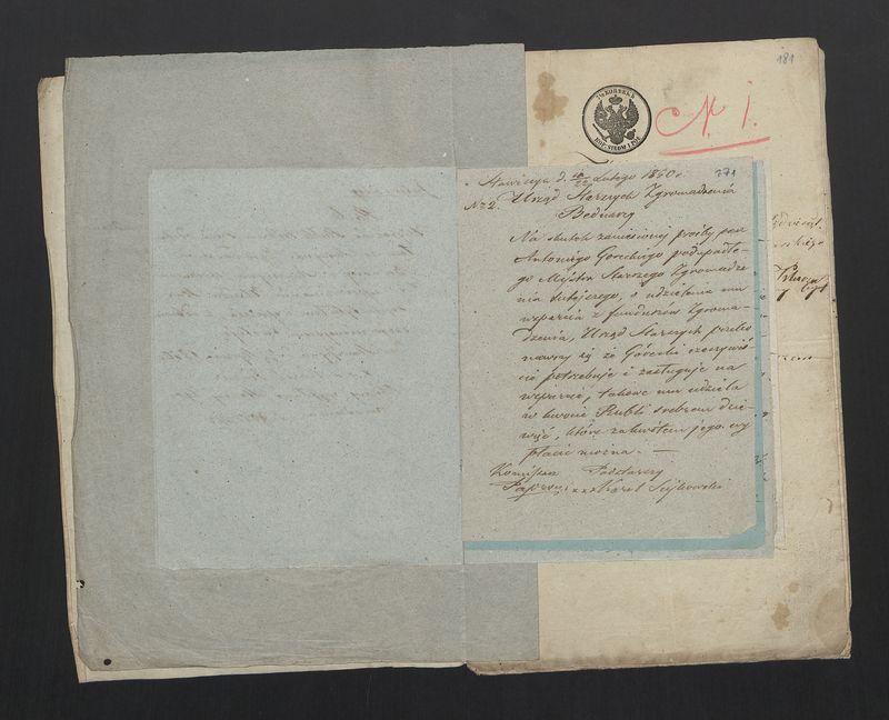 Dowody usprawiedliwiające wydatki przy Zgromadzeniu Bednarzy w mieście Stawiszynie przez rok 1857/60