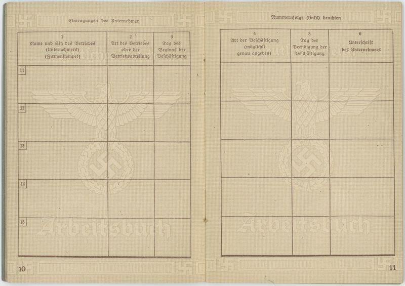 Arbeitsbuch na nazwisko Dietrich Wenner 