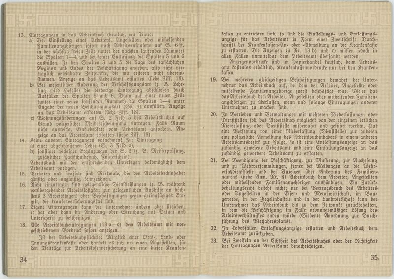 Arbeitsbuch na nazwisko Dietrich Wenner 