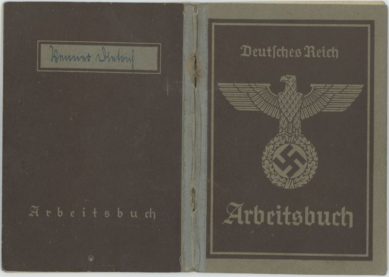 Arbeitsbuch na nazwisko Dietrich Wenner 