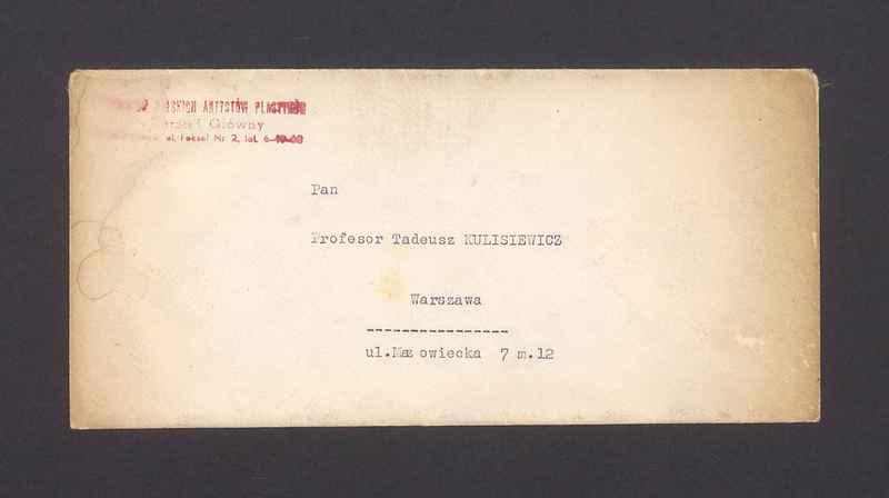 Koperta, nad. Związek Polskich Artystów Plastyków