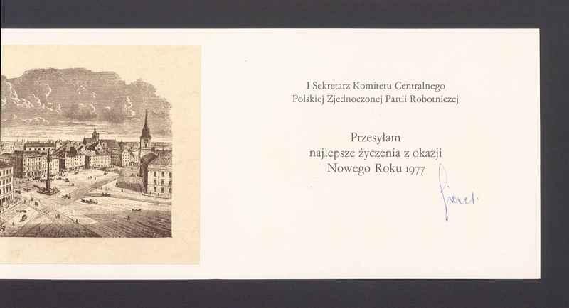 Życzenia z okazji Nowego Roku 1977