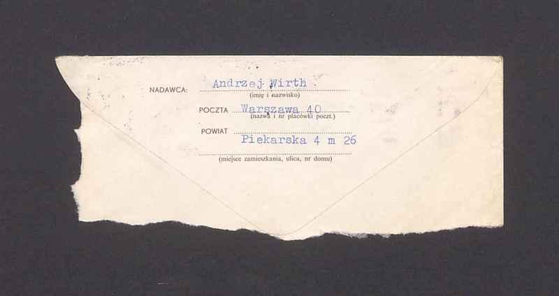 Koperta, nad. Andrzej Wirth