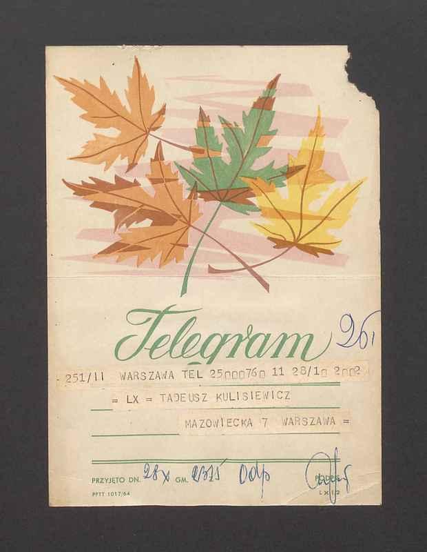 Telegram. Dużo dobrych życzeń [...]