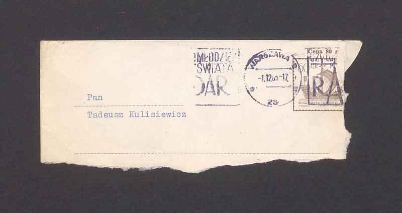 Koperta, nad. Andrzej Wirth