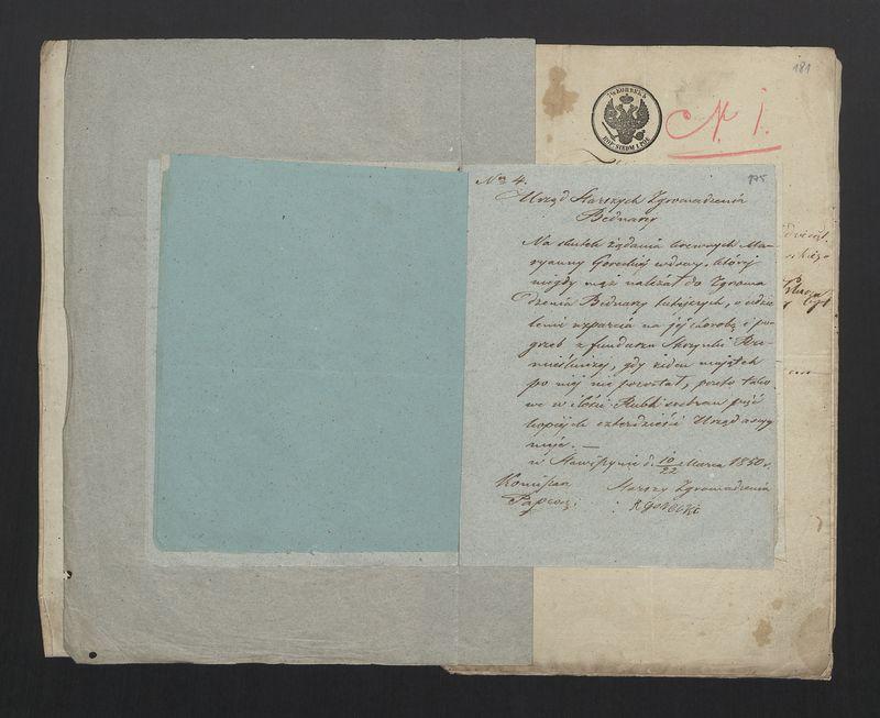 Dowody usprawiedliwiające wydatki przy Zgromadzeniu Bednarzy w mieście Stawiszynie przez rok 1857/60