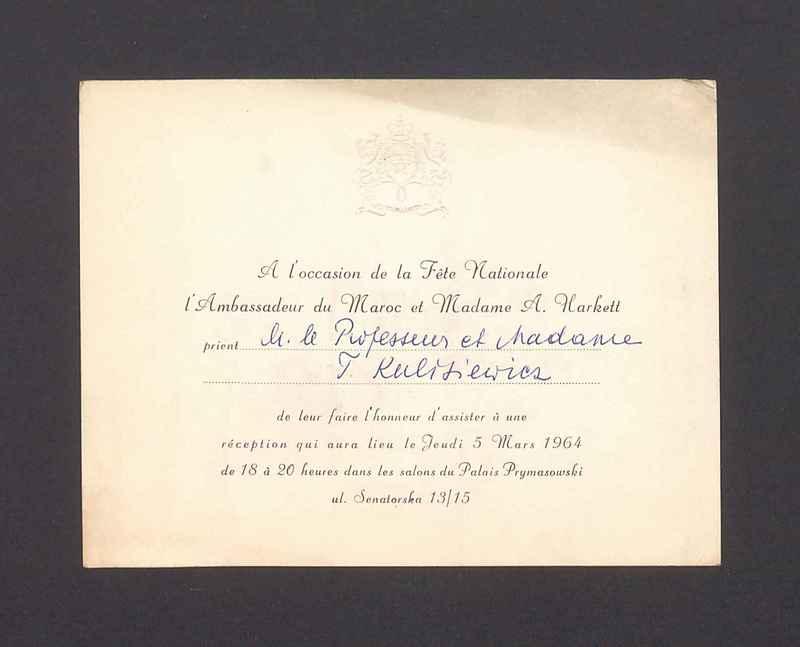 A l'occasion de la Fete Nationale l'Ambassadeur du Maroc et Madame A. Harkett [...]