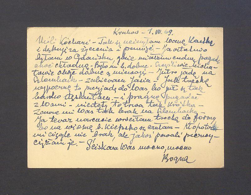 Mili Kochani - tak się ucieszyłam Waszą kartką [...]