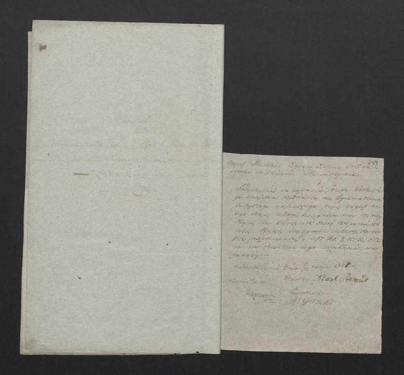 Wykaz Rachunku Skrzynki Rzemieślniczej Zgromadzenia Bednarskiego Okręgu i Miasta Stawiszyna za rok 1847