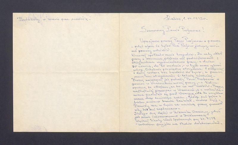 Szanowny Panie Profesorze [...]