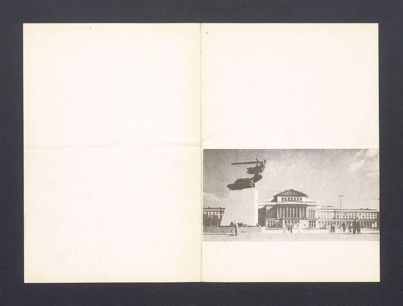 Zaproszenie na uroczystości otwarcia odbudowanego Teatru Narodowego w Warszawie; program uroczystości