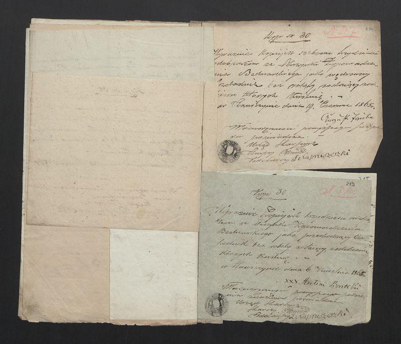 Dowody Usprawiedliwiające Rachunek Zgromadzenia Bednarzy w Mieście Stawiszynie uformowany za rok 1863, 1864 po dzień 11/23 Lipca 1865 r.