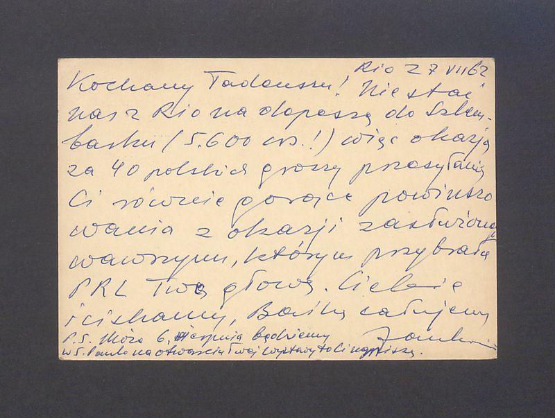 Kochany Tadeuszu! Nie stać nas [...]