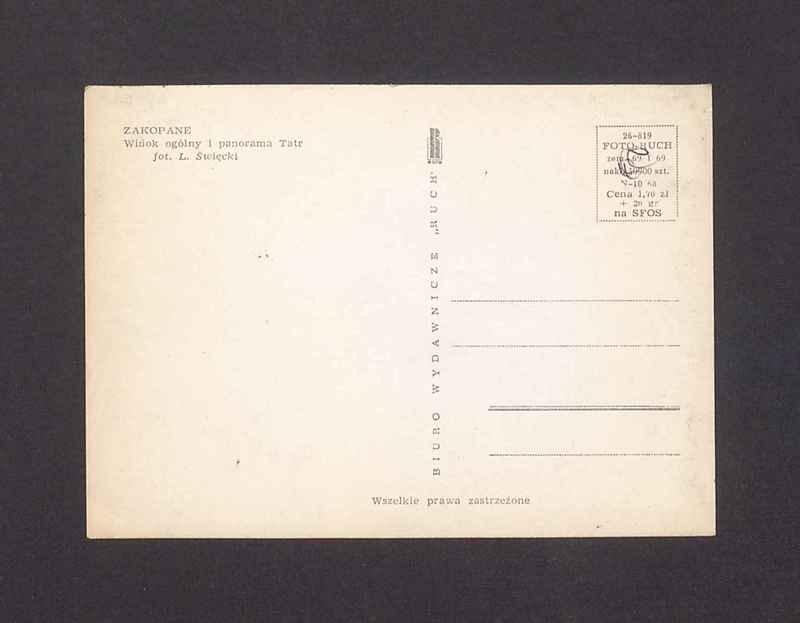 Zakopane. Widok ogólny i panorama Tatr