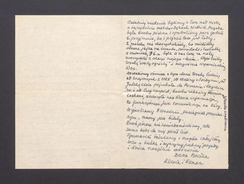 Kochani Basiu i Tadziu, Serdecznie dziękujemy za kartkę [...]