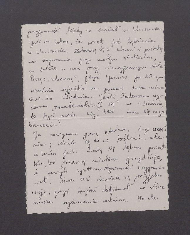 Basiuniu i Tadeuszu, Kochani! Dostaliśmy od Was karteczkę [...]