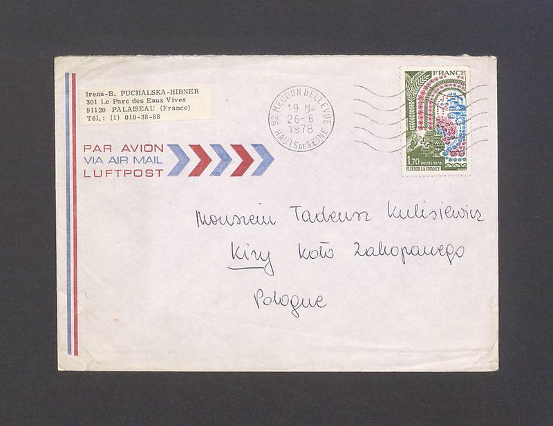 Koperta, nad. Irena B. Puchalska-Hibner